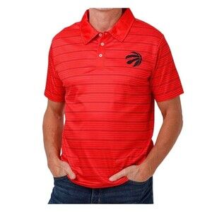 FOCO NBA Toronto Raptors Polo Shirt Size L Red/Black New With Tags